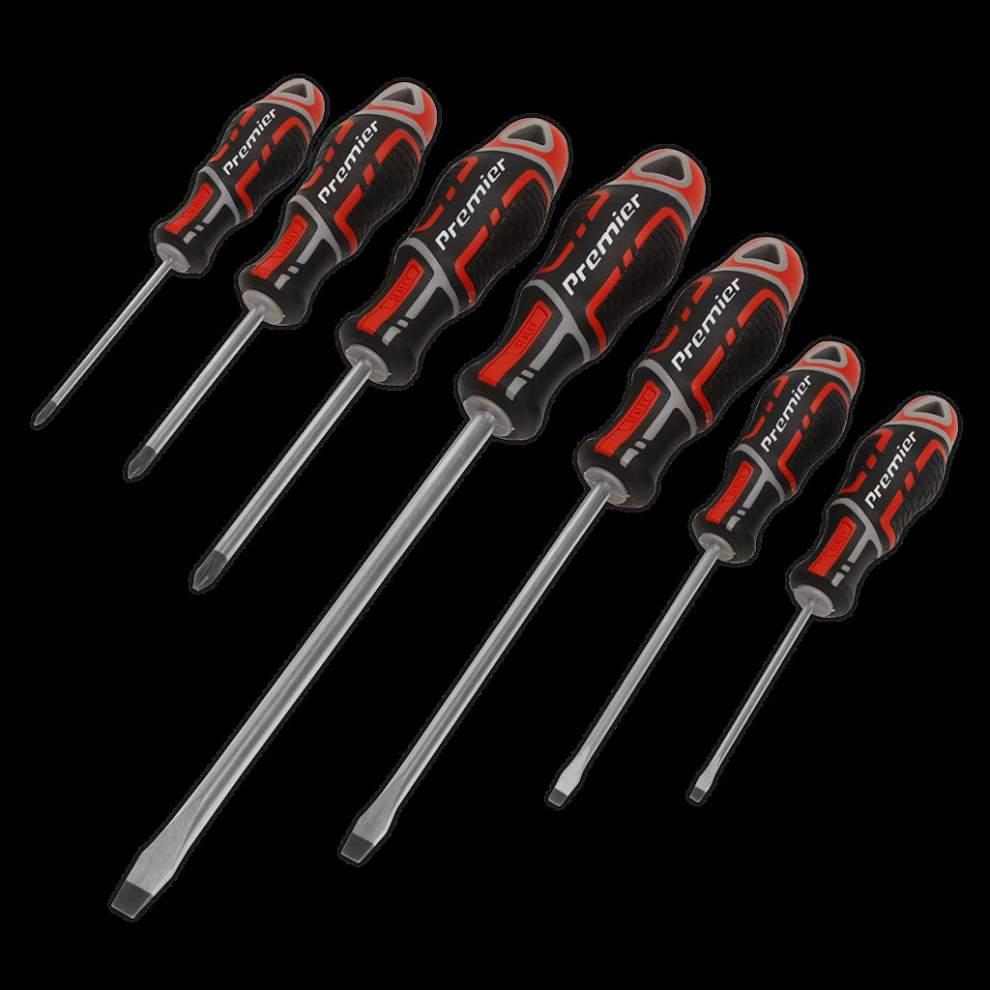 Sealey Screwdriver Set 7Pc Gripmax® - Red