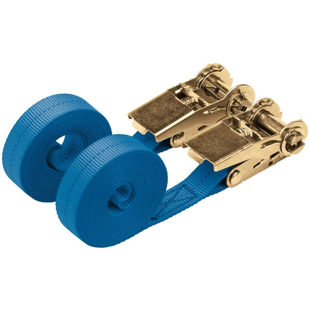 Ratcheting Tie Down Straps, 4.5M X 25Mm, 400Kg (2 Piece) 5010559609680