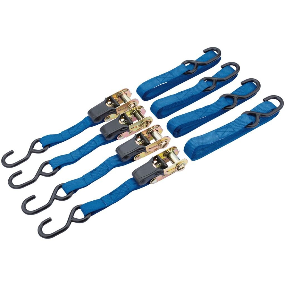 Draper Ratcheting Tie Down Straps, 5M X 25Mm, 250Kg (4 Piece)