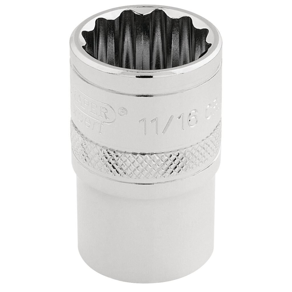 Draper HI-TORQ® 12 Point Socket, 1/2"" Sq. Dr., 11/16