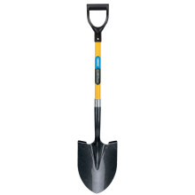 Round Point Builders Shovel with Fibreglass Shaft