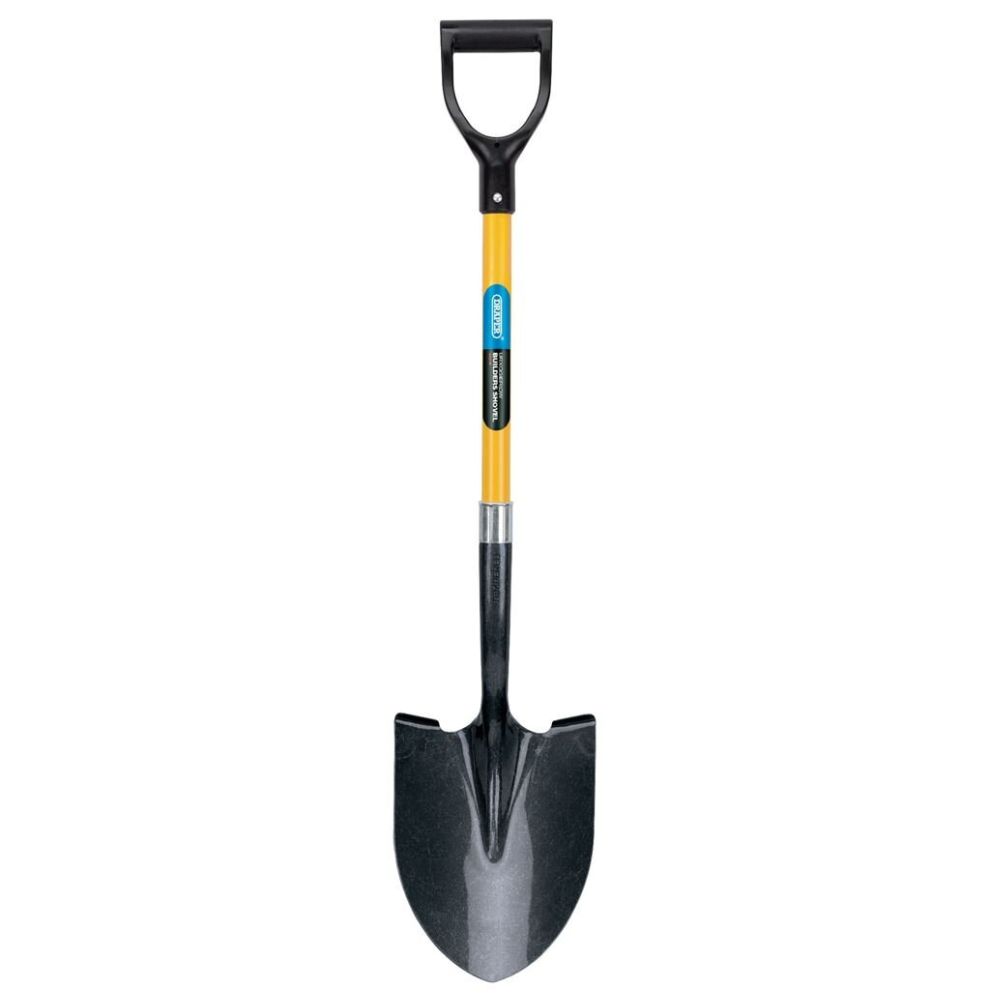 Draper Round Point Builders Shovel With Fibreglass Shaft