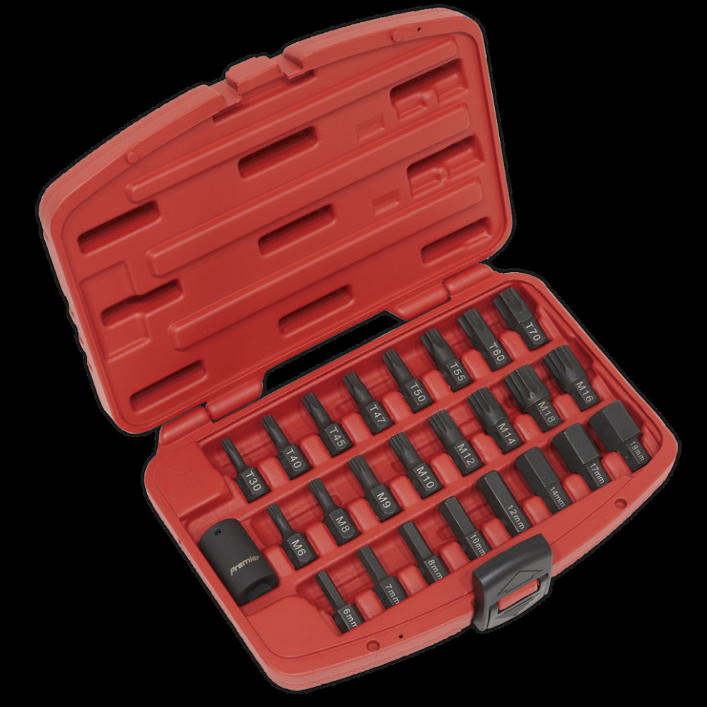 Impact TRX-Star*/Hex/Spline Bit Set 25pc 1/2"Sq Drive