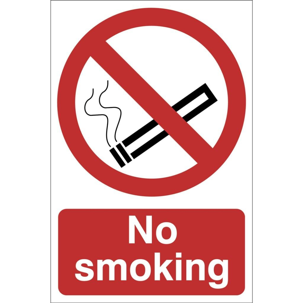 Draper No Smoking' Prohibition Sign, 400 X 600Mm