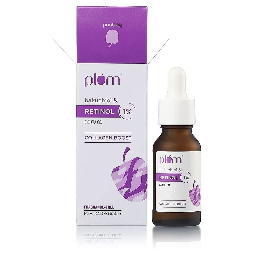 Plum 1% Retinol Face Serum with Bakuchiol | Reduces Fine Lines | 30ml