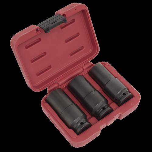 Sealey Deep Weighted Impact Socket Set 1/2"Sq Drive 3pc