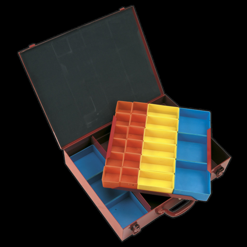 Sealey Metal Case 2-Layer with 27 Storage Bins