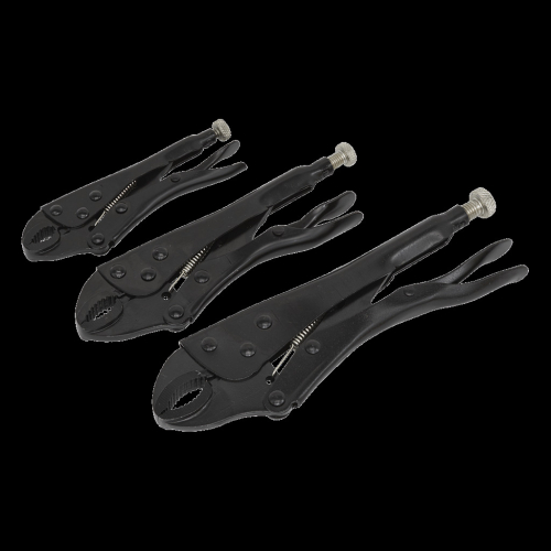 Sealey Locking Pliers Set 3pc Rust Resistant