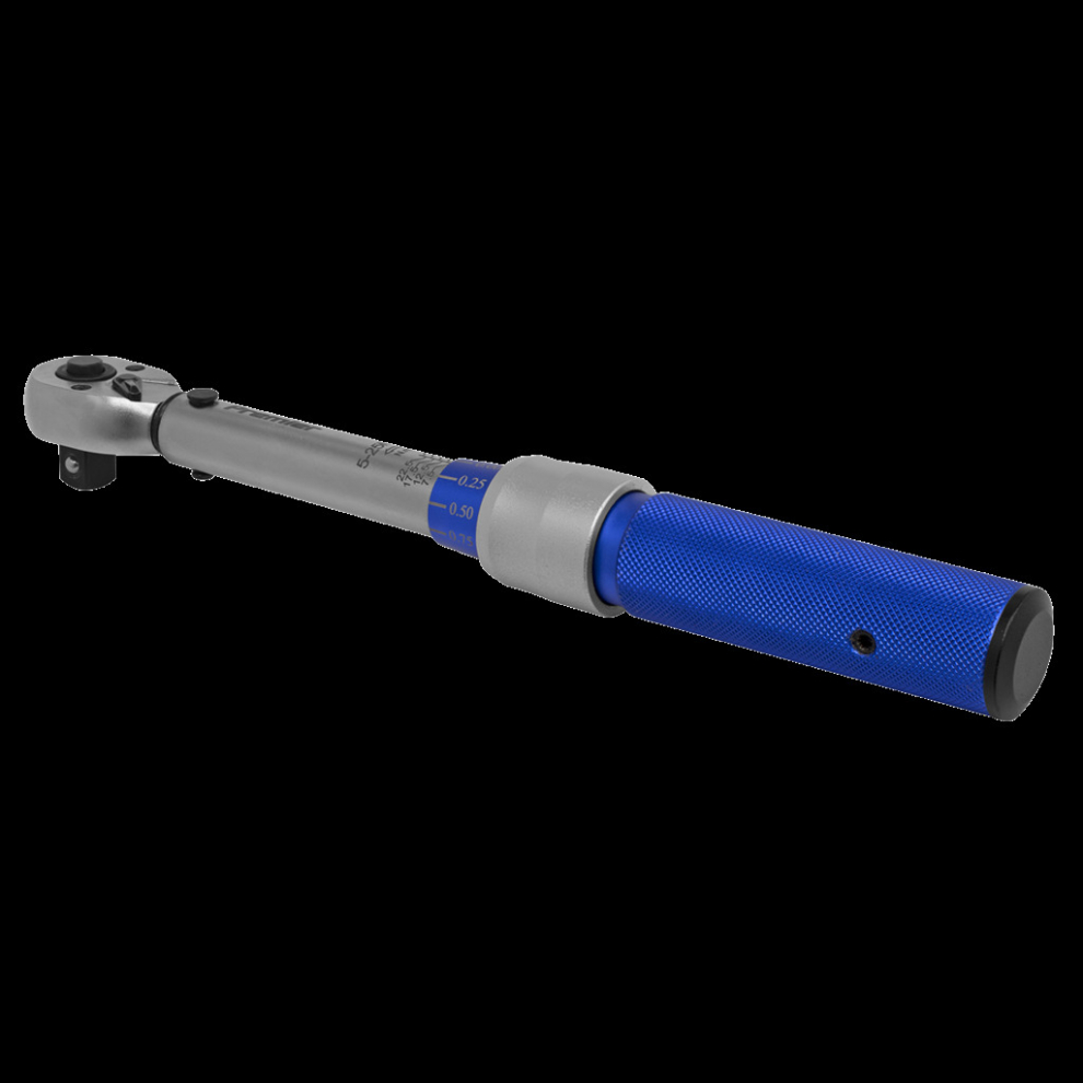 Sealey Torque Wrench Micrometer Style 3/8"Sq Drive 5-25Nm - Calibrated