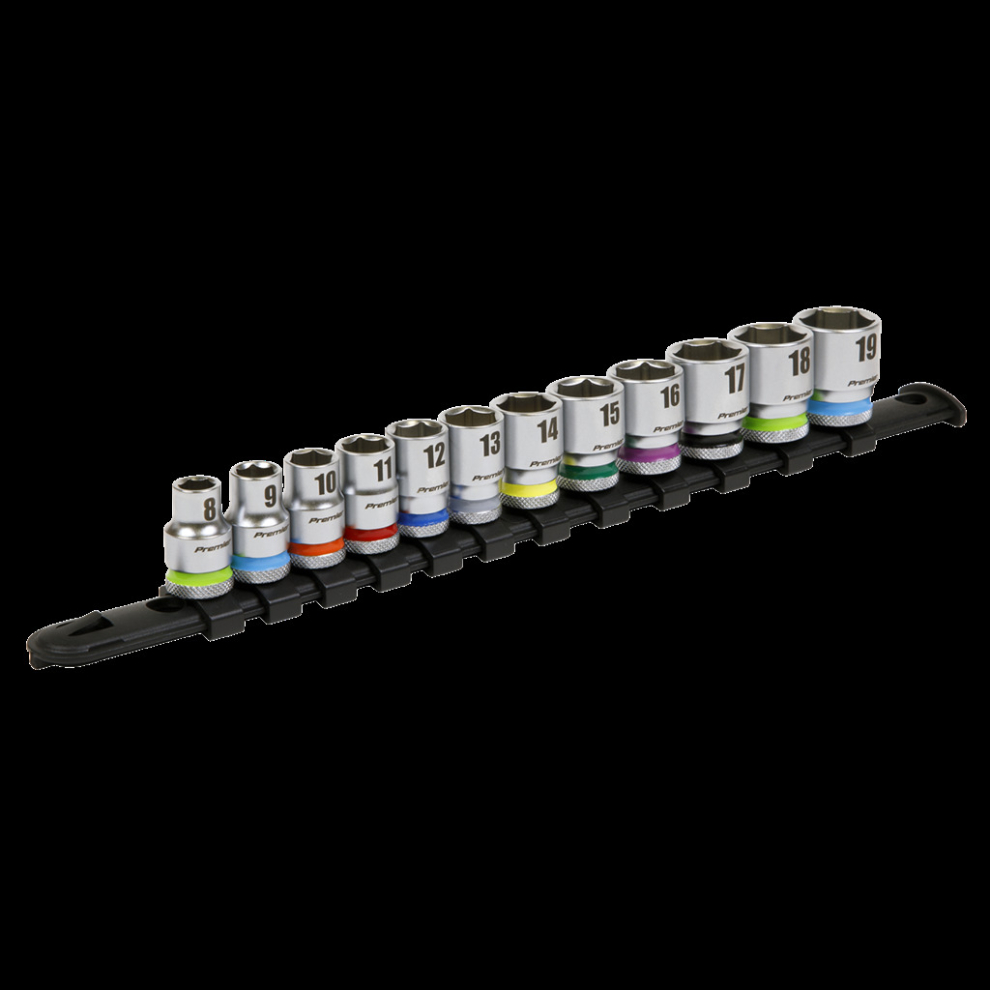 Sealey Socket Set 12Pc 3/8"Sq Drive 6Pt Walldrive® Metric