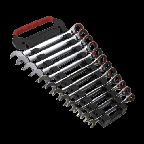 Sealey Ratchet Combination Spanner Set 12pc Metric Platinum Series