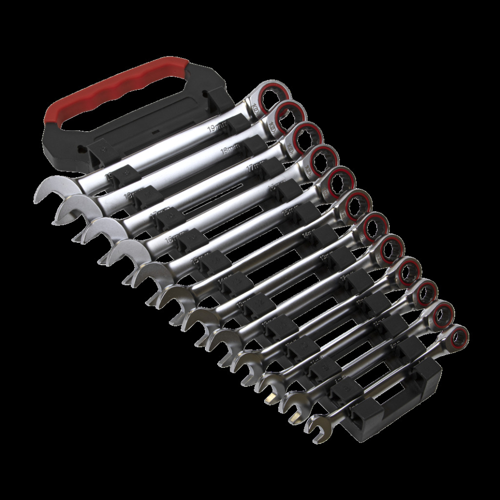 Sealey Ratchet Combination Spanner Set 12Pc Metric Platinum Series