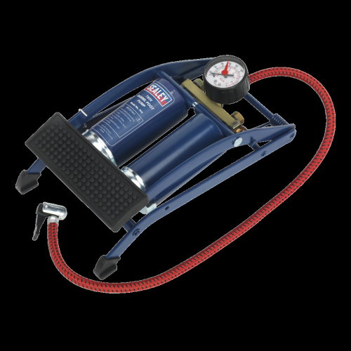 Sealey Foot Pump Twin Barrel