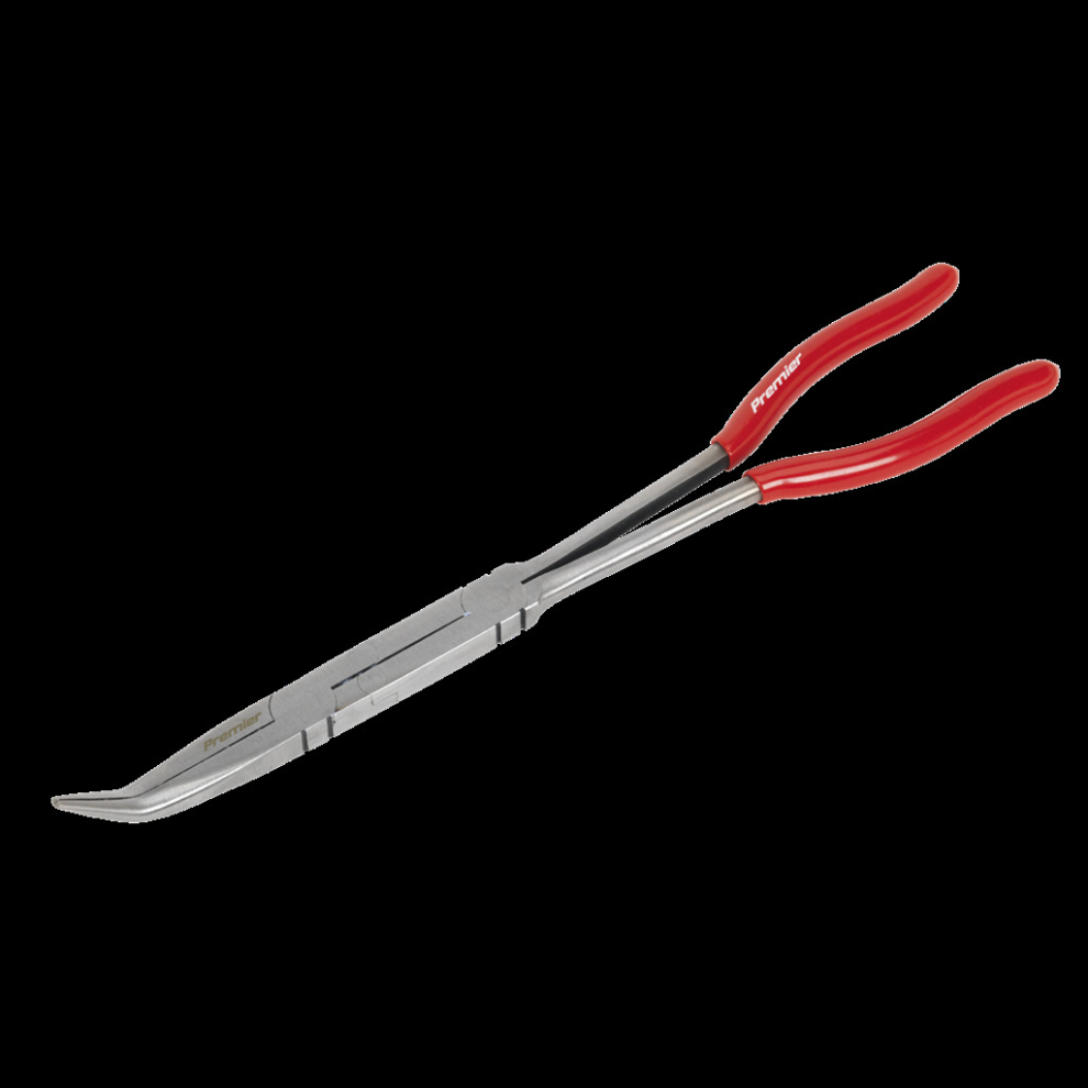 Sealey Needle Nose Pliers 45° Double Joint Long Reach 335Mm