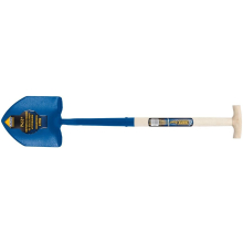 Draper Expert Solid Forged Contractors Round Mouth Shovel with Ash Shaft and T-Handle
