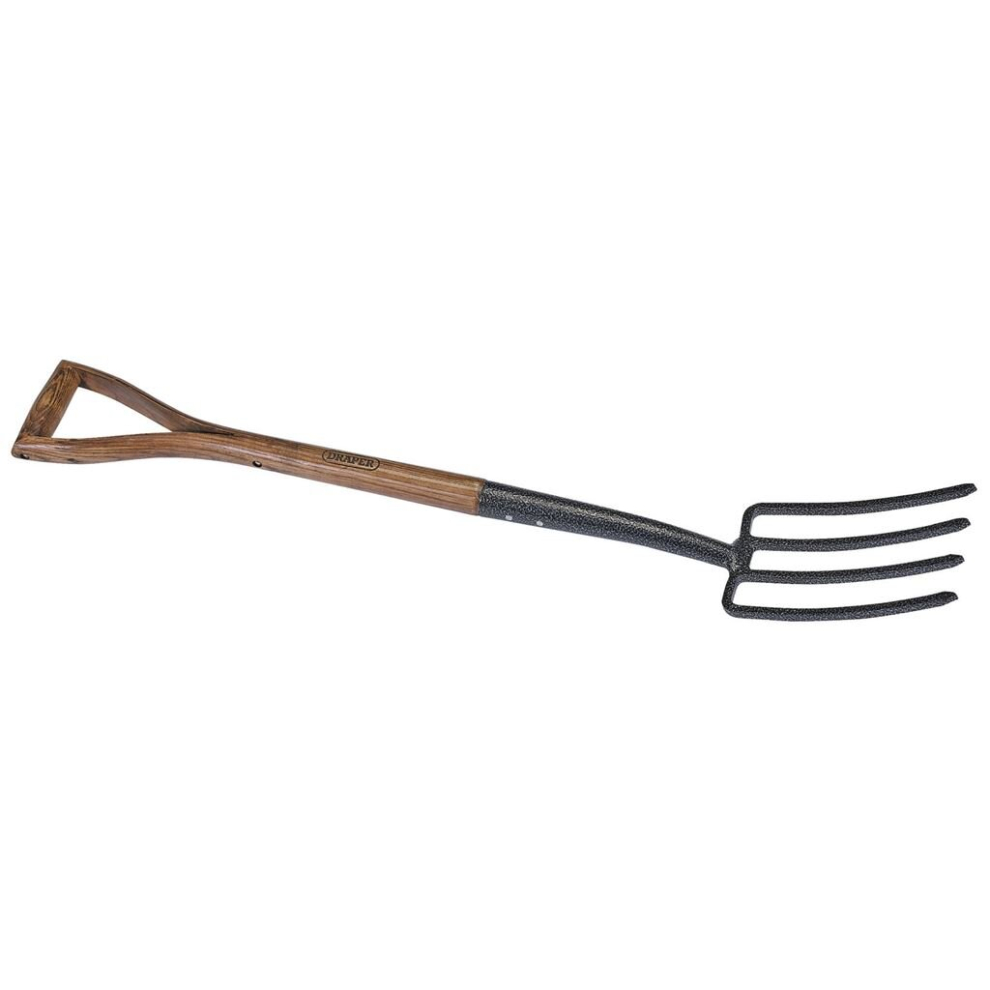 Draper Carbon Steel Border Fork With Ash Handle