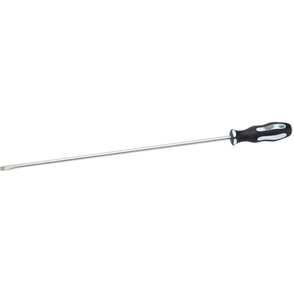 Draper Plain Slot Extra Long Reach Soft Grip Screwdriver, 8 X 450Mm