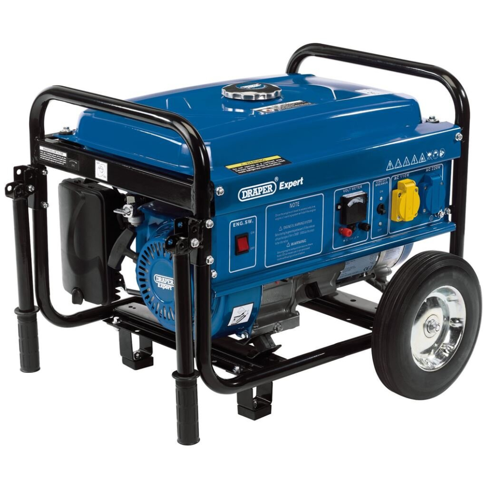 Draper Expert Petrol Generator With Wheels, 2500W