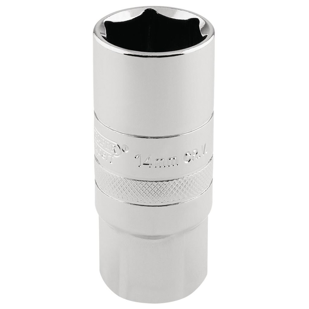 Draper 14Mm Thread 6 Point Spark Plug Socket, 1/2"" Sq. Dr., 21Mm