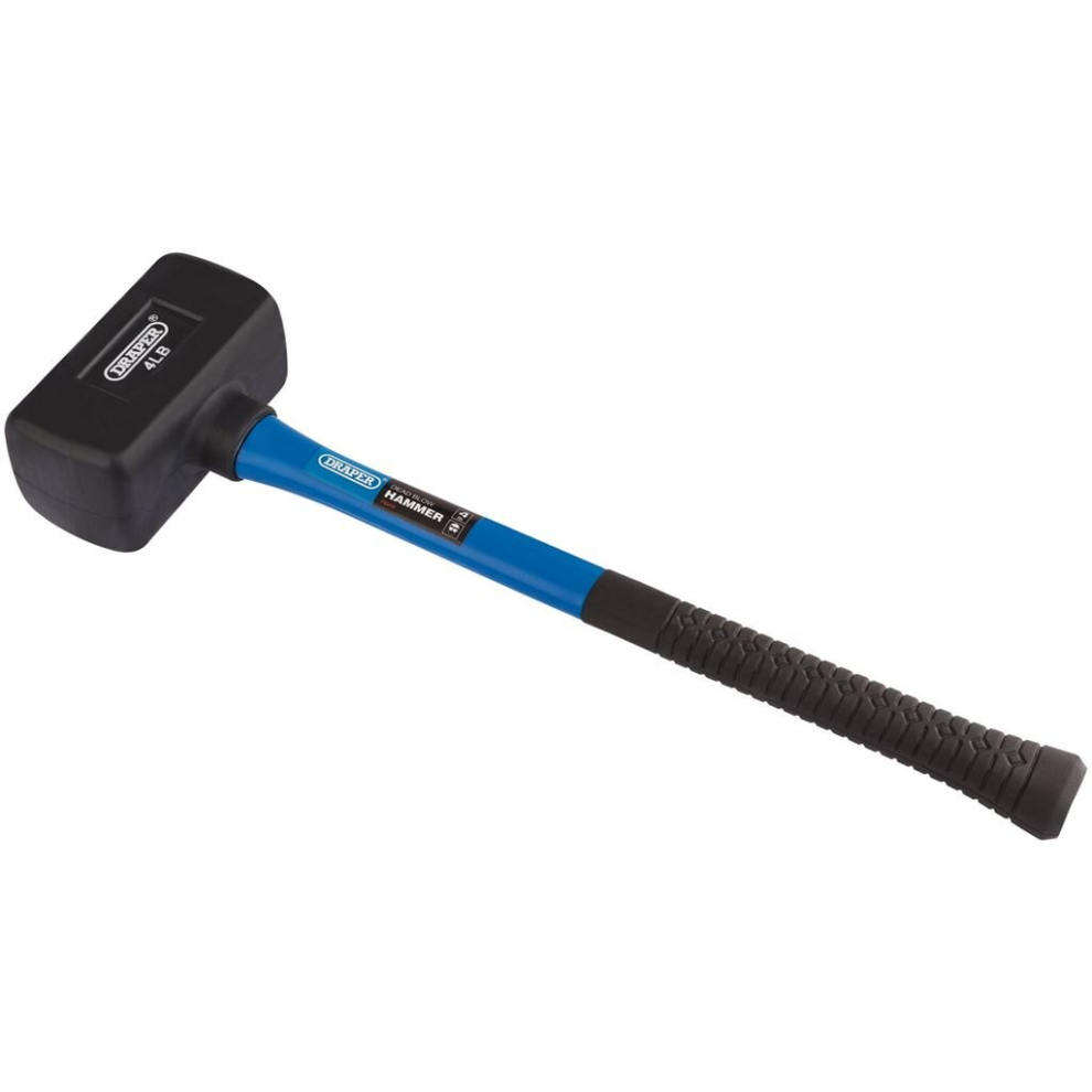 Rubber Dead Blow Hammer with Fibreglass Shaft, 1.8kg/64oz