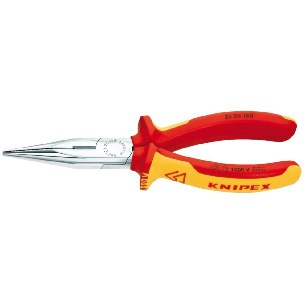 Knipex 25 06 160 Sbe Fully Insulated Long Nose Pliers, 160Mm 5010559812387