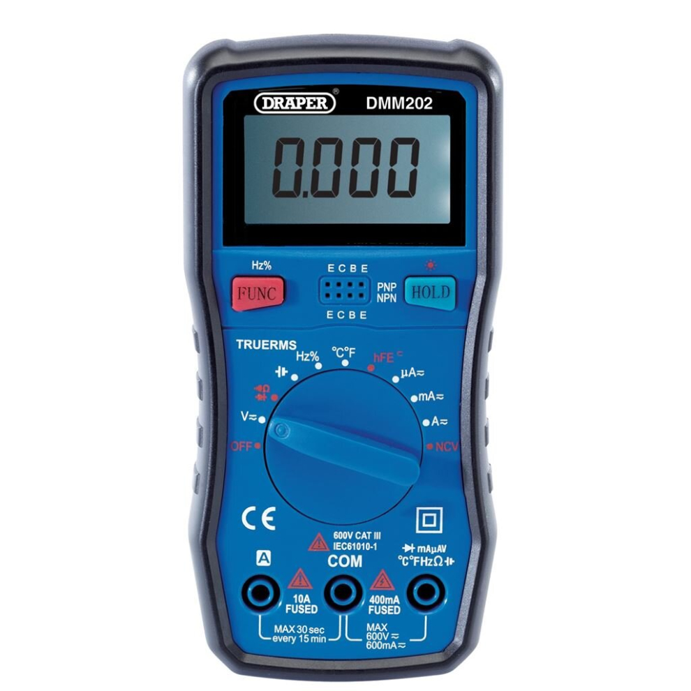 Auto-Ranging Digital Multimeter, 1 x Test Leads, 1 x Temp Probe
