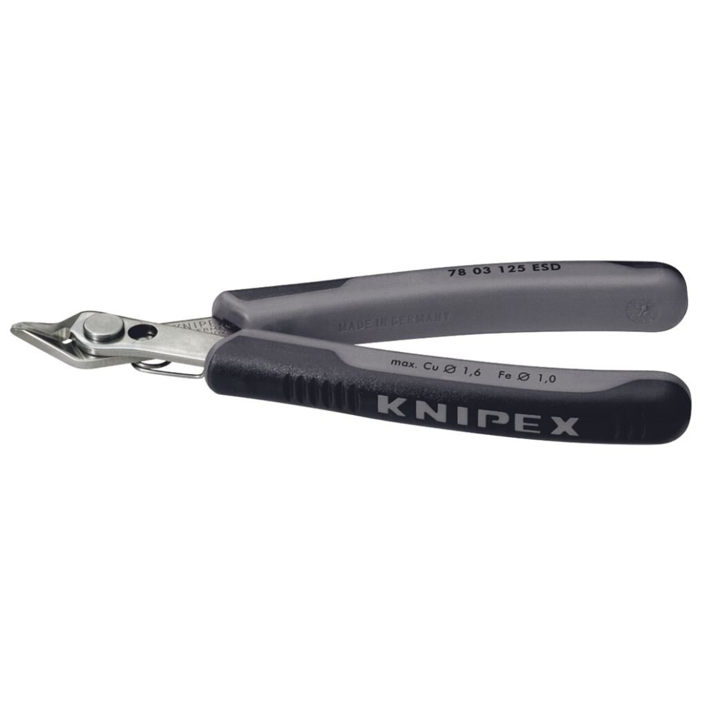 Knipex 78 03 125 ESD Non Bevel Electrostatic Super Knips, 125mm
