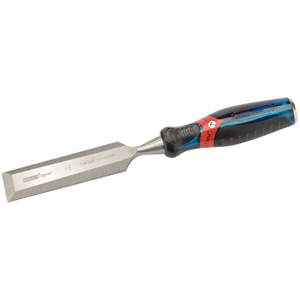Soft Grip Pound Thru Bevel Edge Wood Chisel, 32 x 140mm