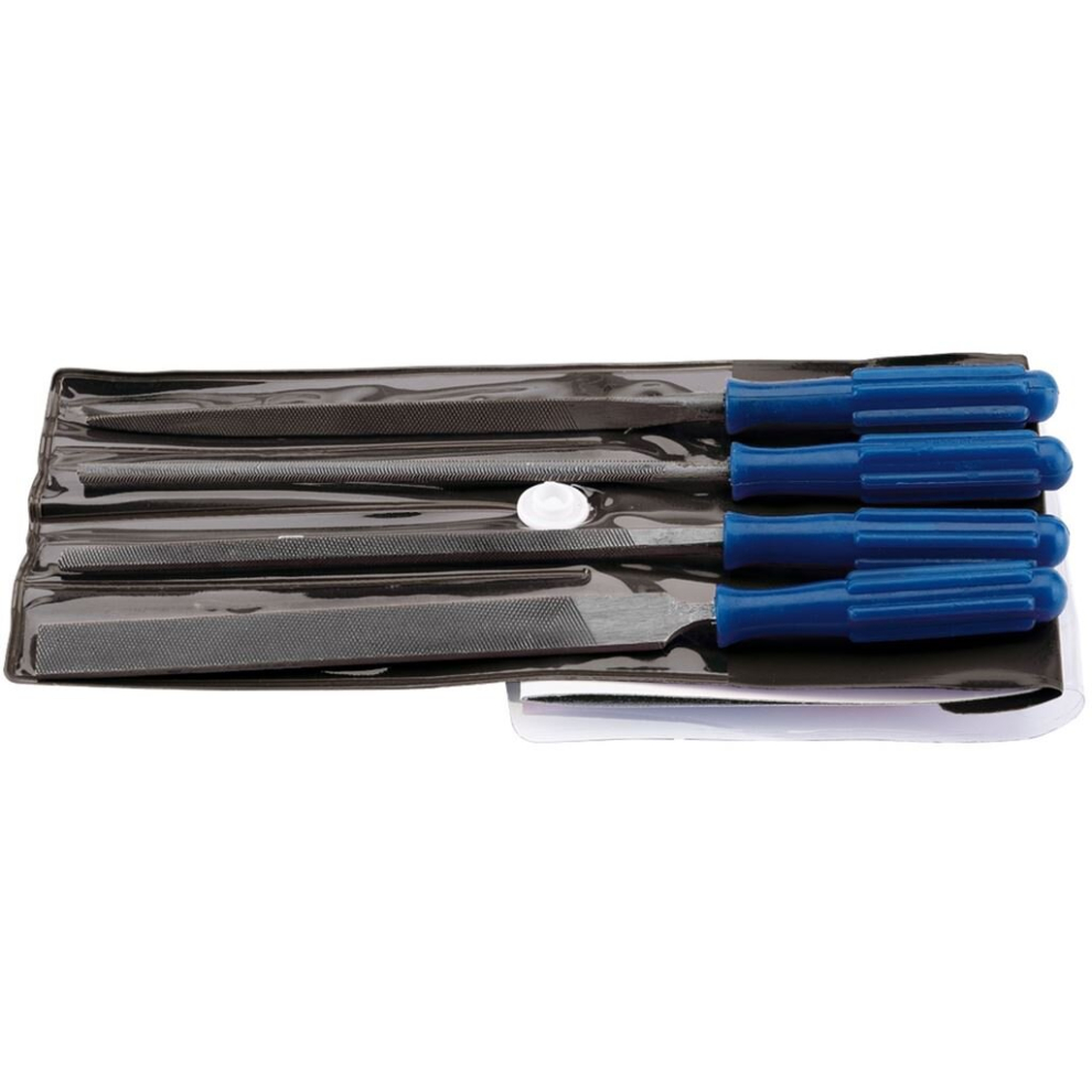 Draper Warding File Set With Handles, 100Mm (4 Piece)
