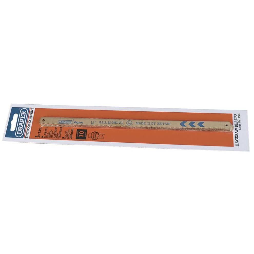 Bi-metal Hacksaw Blades, 300mm, 24tpi (Pack of 10)