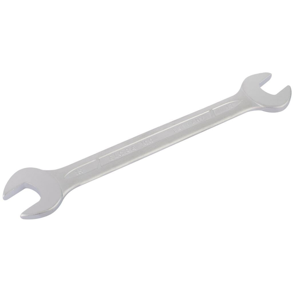 Elora Long Metric Double Open End Spanner, 13 x 15mm