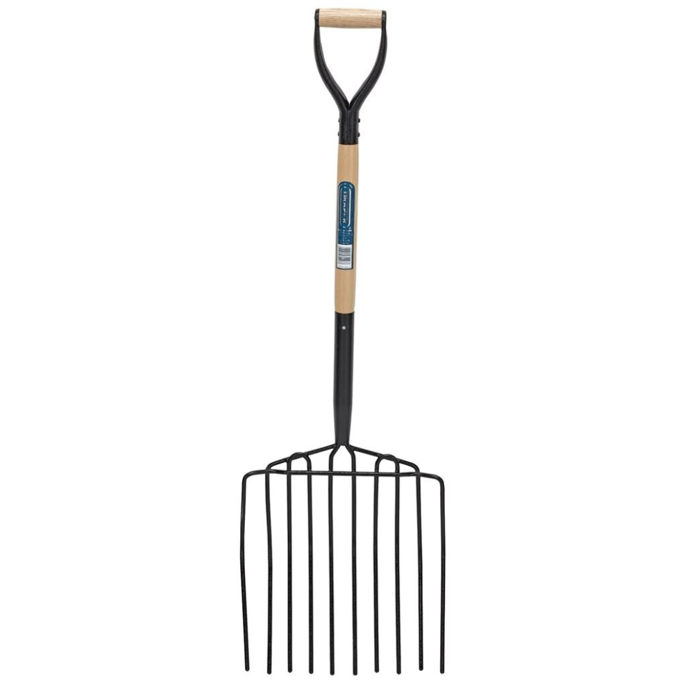 10 Prong Potato Fork with Wood Shaft and MYD Handle