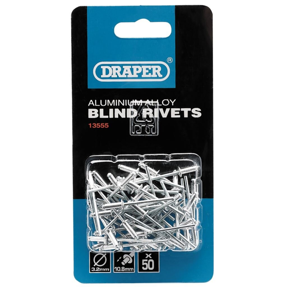 Blind Rivets, 3.2 x 10.8mm (50 Piece)