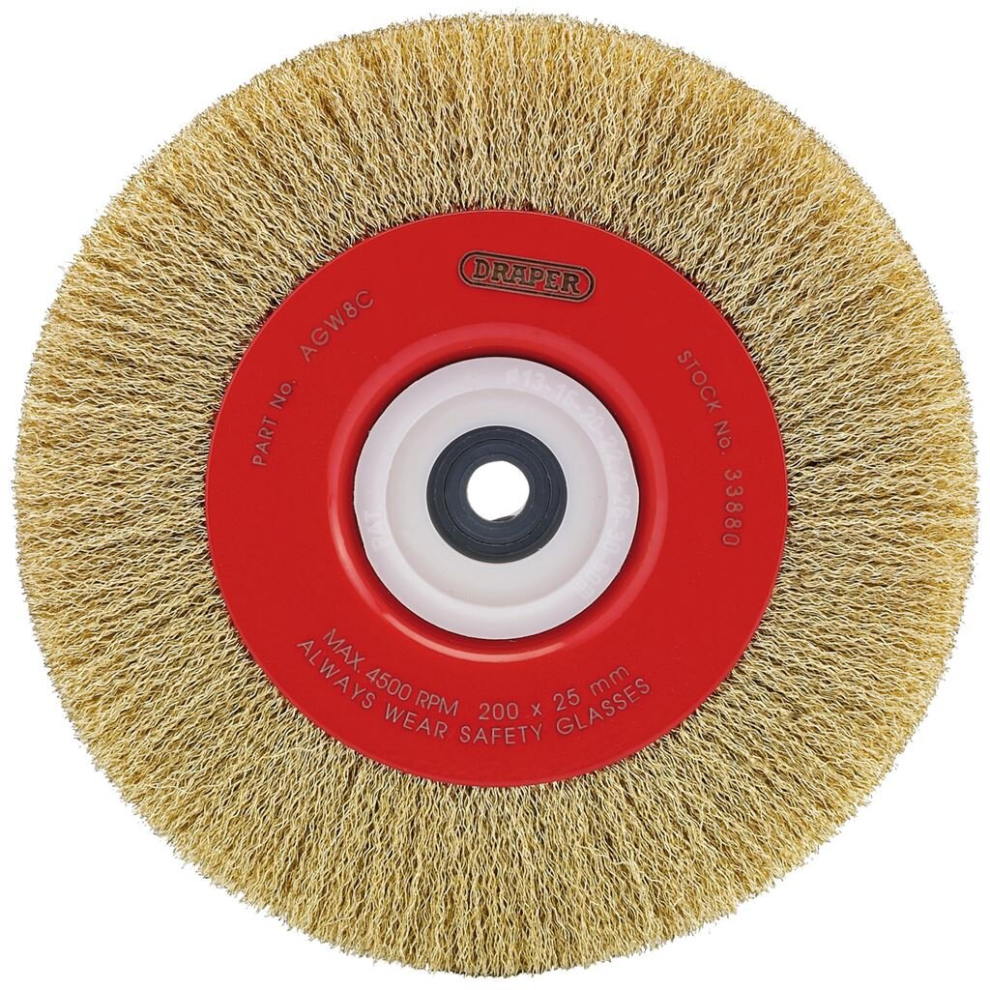 Crimped Steel Wire Brushes, 200 x 25mm