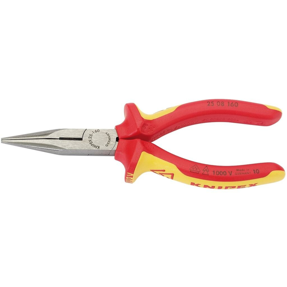 Knipex 25 08 160Uksbe Vde Fully Insulated Long Nose Pliers, 160Mm