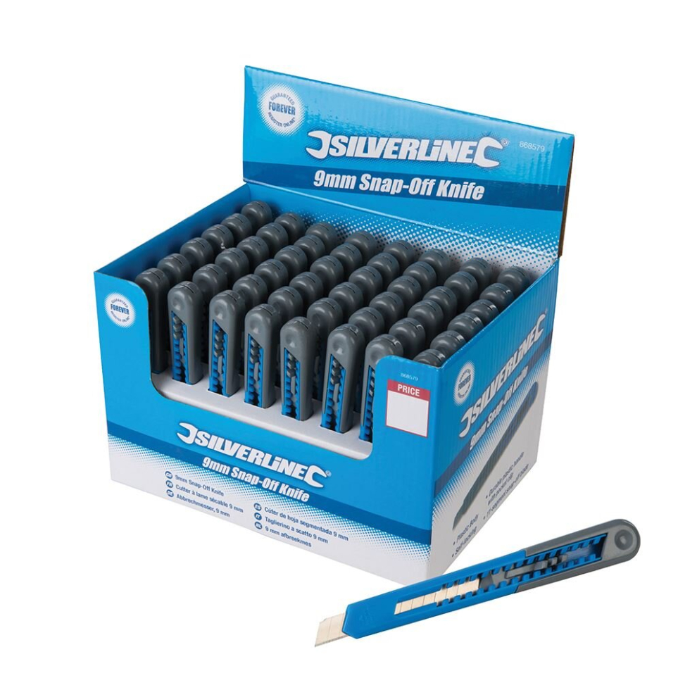 Silverline 9mm Snap-Off Knife Display Box 48pce - 48pce