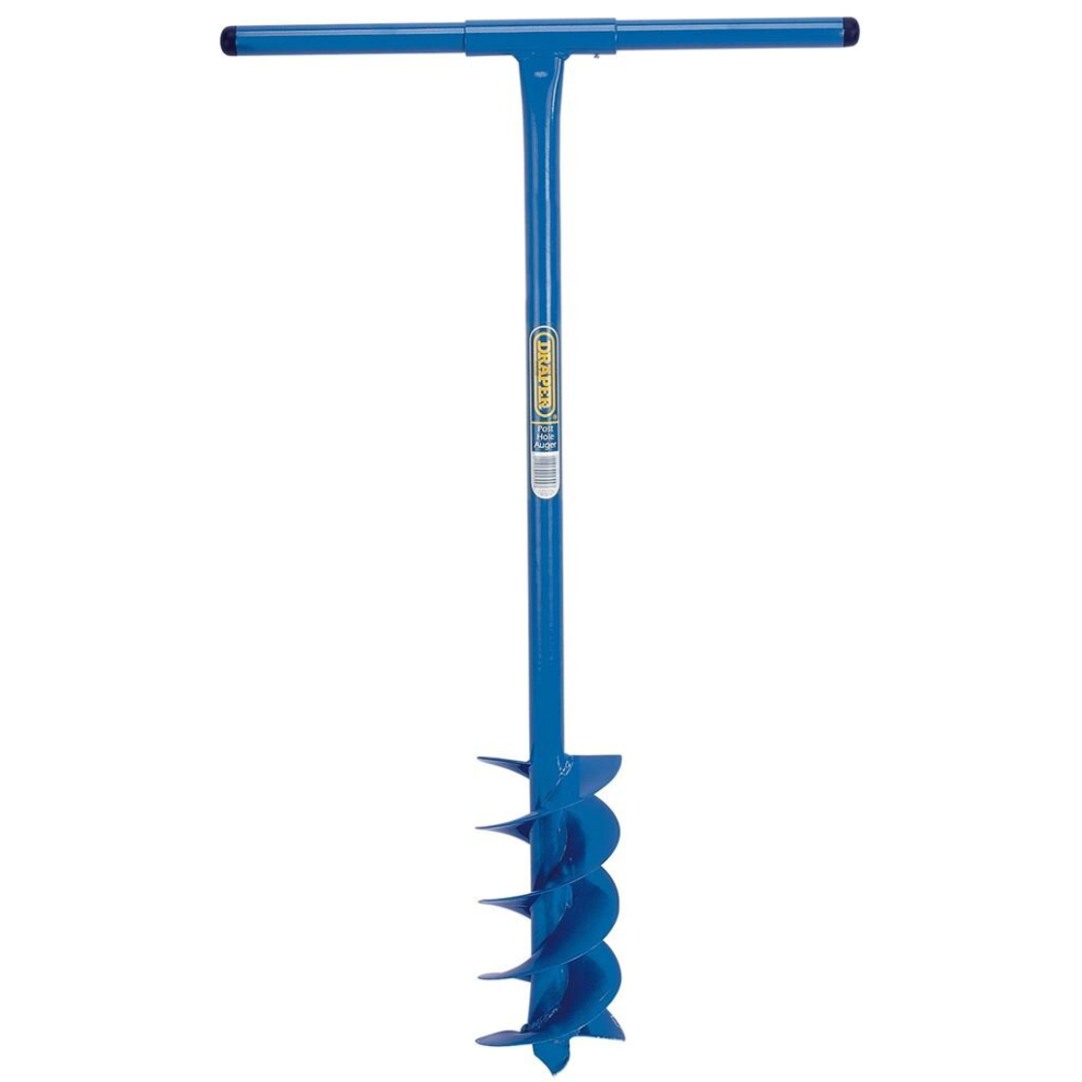 Draper Tools Post Hole Digger with Auger 1070x155mm Blue Drill Borer 24414
