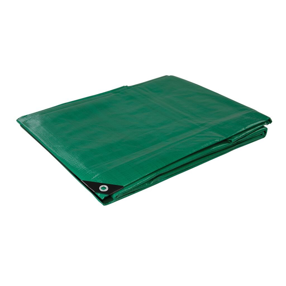 Silverline Heavy Duty Tarpaulin - Cut 4 x 10m / Actual 3.85 x 9.9m