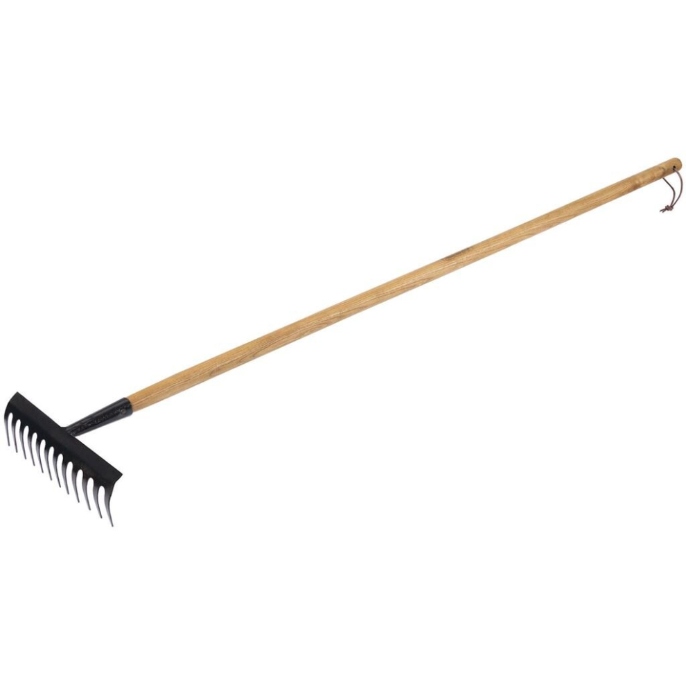 Carbon Steel Garden Rake with Ash Handle