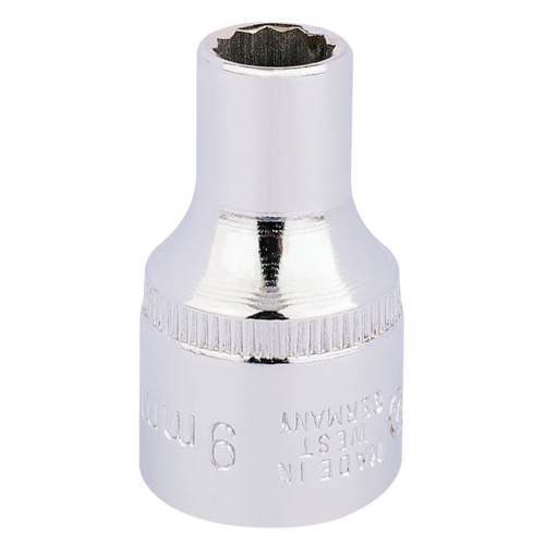 Elora Elora Bi-Hexagon Socket, 1/2"" Sq. Dr., 9mm