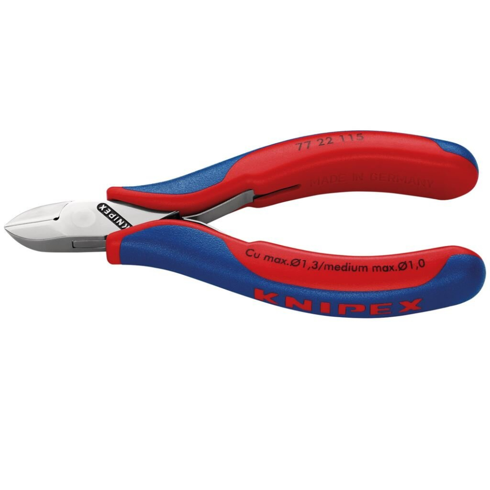 Knipex 77 22 115 Full Flush Electronics Diagonal Cutters, 115mm