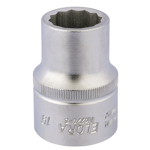 Elora Elora Bi-Hexagon Socket, 3/4"" Sq. Dr., 19mm