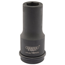 Draper Expert HI-TORQ® 6 Point Deep Impact Socket, 3/4"" Sq. Dr., 18mm