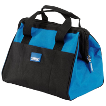 Draper Expert 15L Tool Bag 320mm, Blue/Black - Water-Repellent Polyester, Reinforced Base & Handles, 8 External +13 Internal Pockets 87358