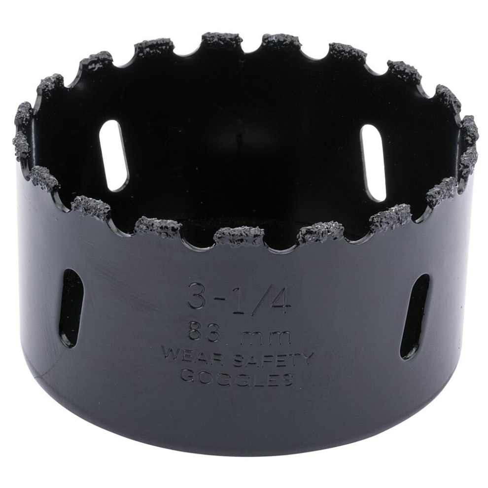 Tungsten Carbide Grit Hole Saw, 83mm