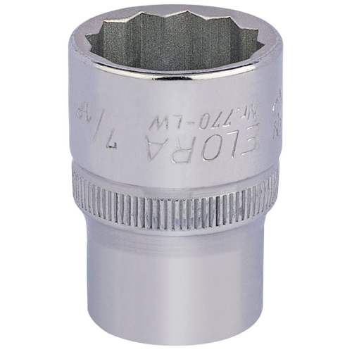 Elora Elora Whitworth Bi-Hexagon Socket, 1/2"" Sq. Dr., 7/16""