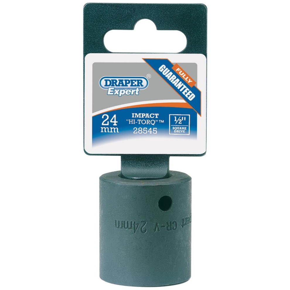 Draper Impact Socket, 1/2"" Sq. Dr., 24Mm
