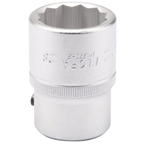 Elora Elora Bi-Hexagon Socket, 3/4"" Sq. Dr., 28mm