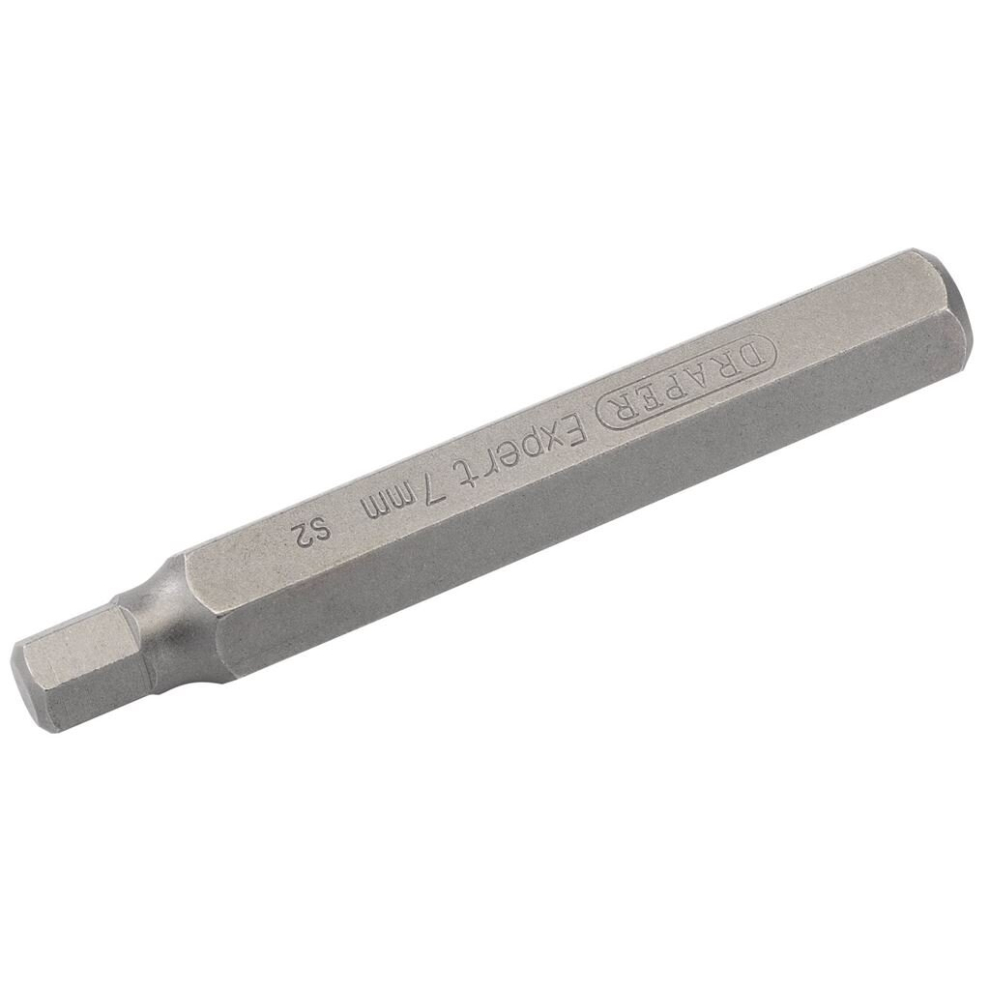 Draper 7Mm X 75Mm Hexagonal 10Mm Insert Bit For Mechanic's Bit Sets