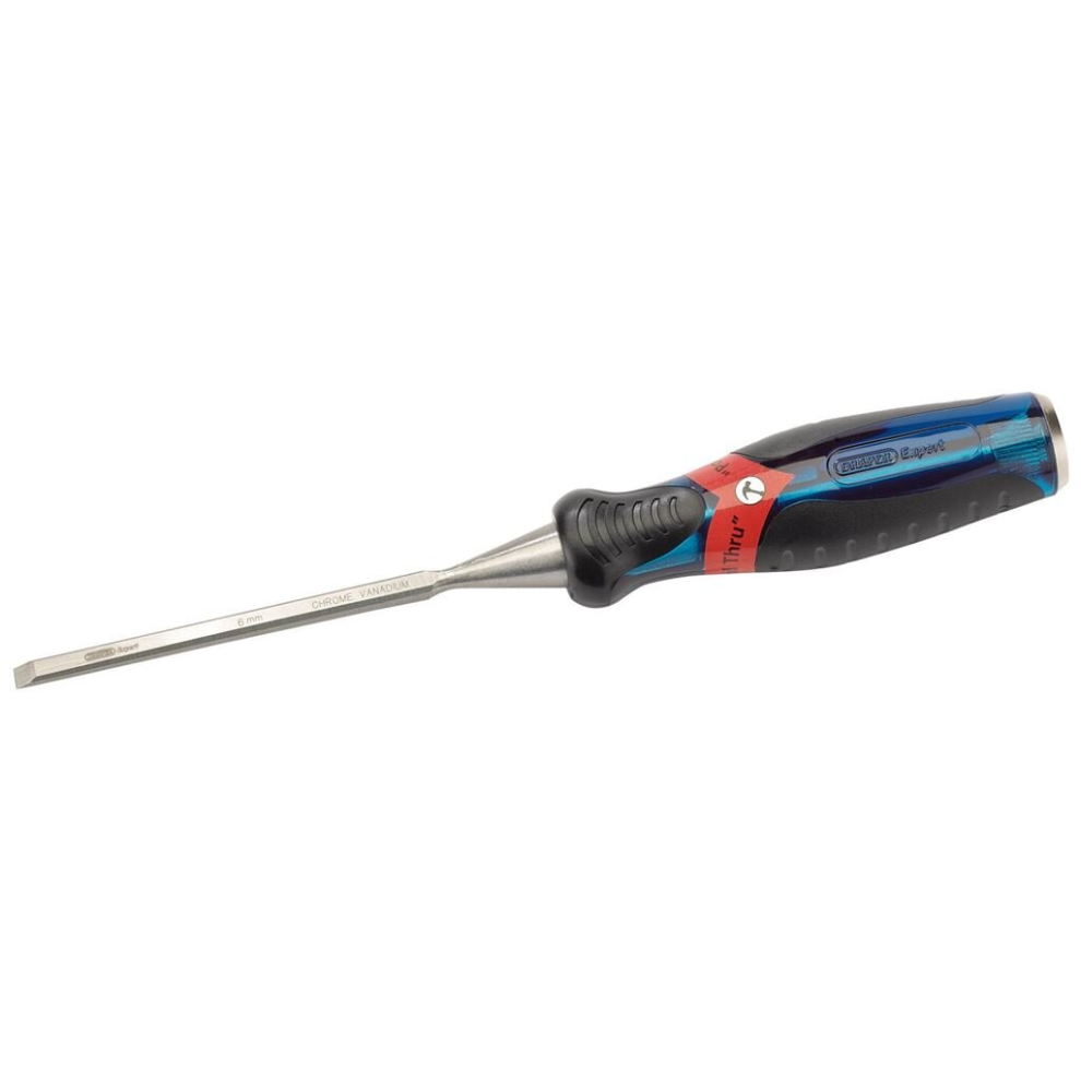 Soft Grip Pound Thru Bevel Edge Wood Chisel, 6 x 140mm